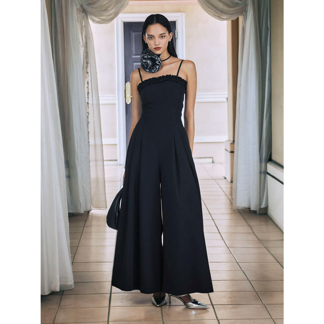 エイミーイストワール EIMY ISTOIRE バックリボンベアオールインワン