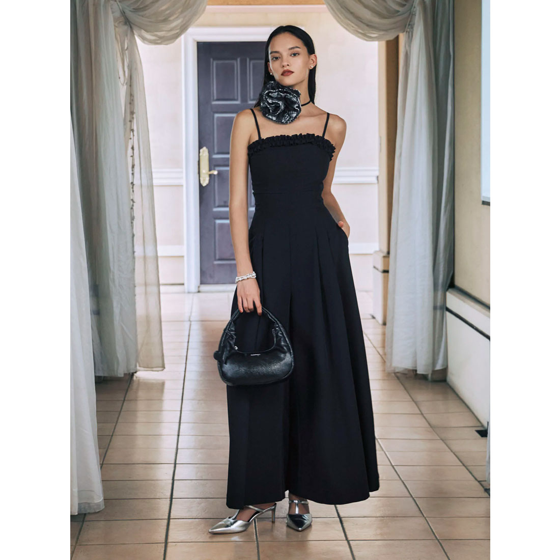 エイミーイストワール EIMY ISTOIRE バックリボンベアオールインワン