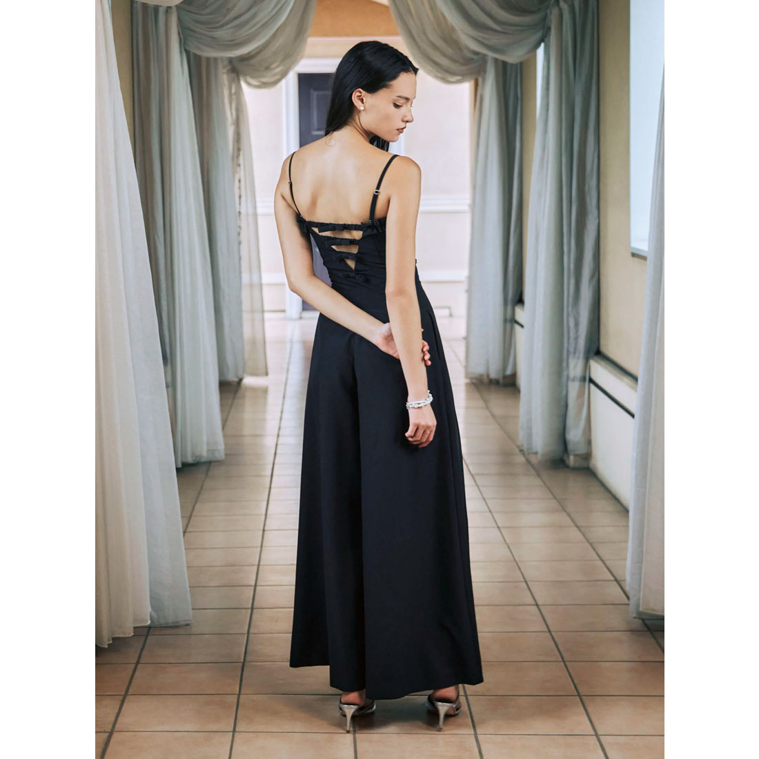 エイミーイストワール EIMY ISTOIRE バックリボンベアオールインワン