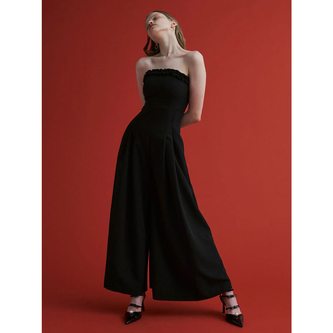 エイミーイストワール EIMY ISTOIRE バックリボンベアオールインワン