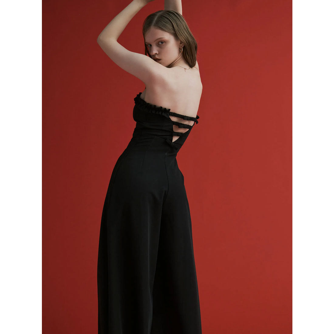 エイミーイストワール EIMY ISTOIRE バックリボンベアオールインワン