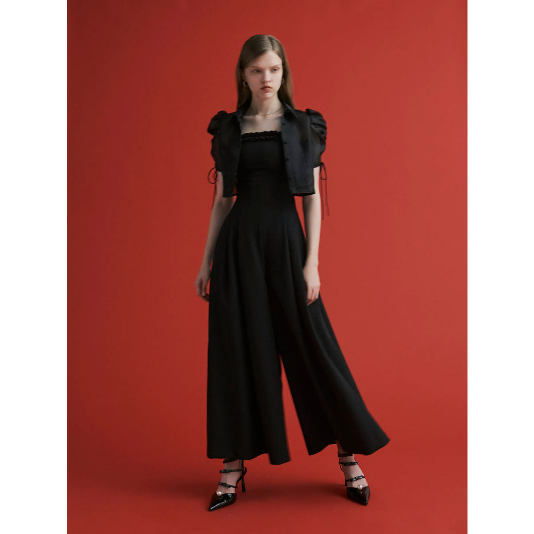 エイミーイストワール EIMY ISTOIRE バックリボンベアオールインワン