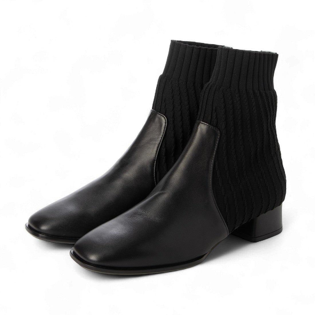 エイゾー EIZO ニットスクエアショートブーツ (BL) BL