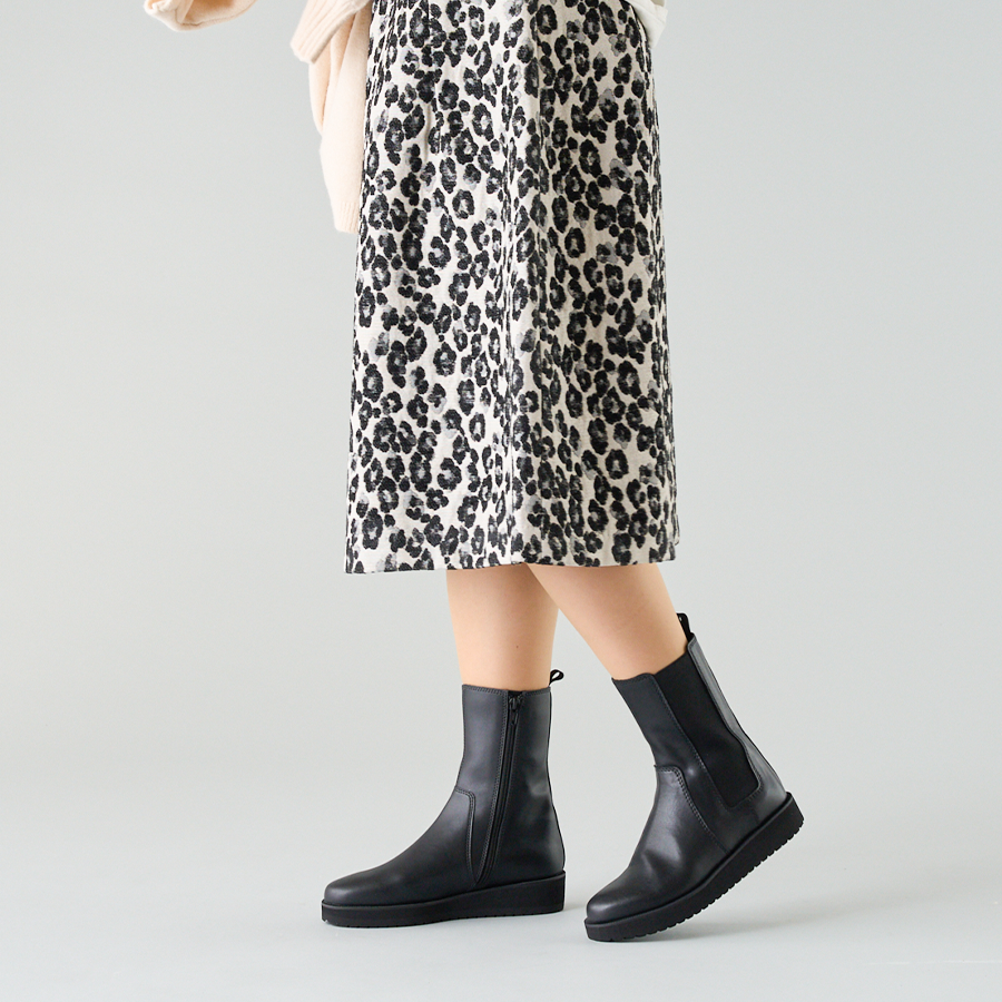 エイゾー EIZO 【VUE】サイドゴアスニーカー底ショートブーツ (BL) BL