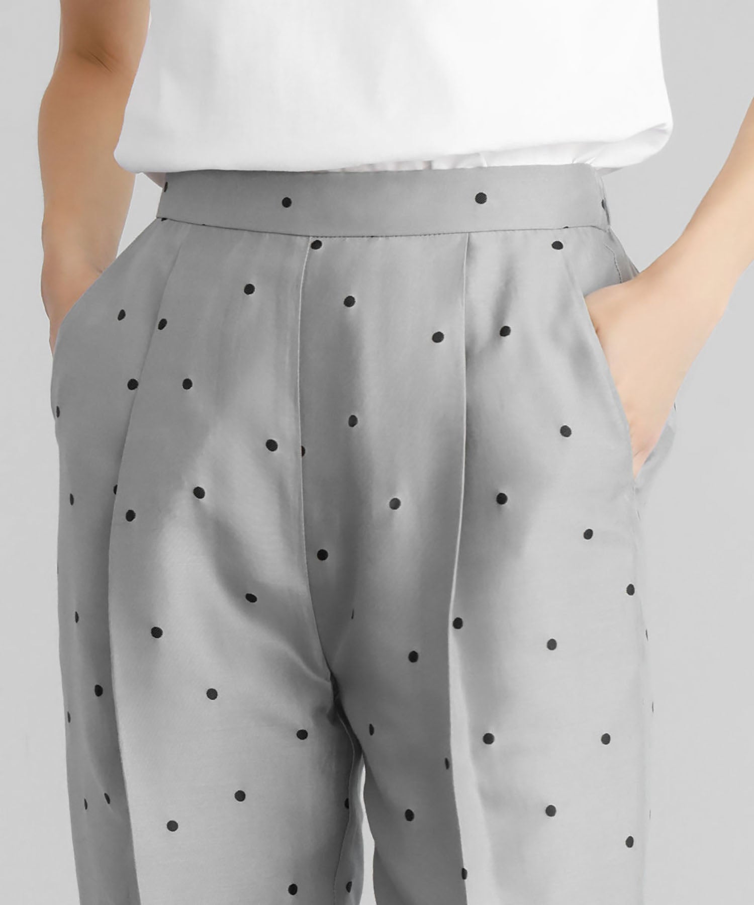 エルフランク ELFRANK ドットテーパードパンツ【洗える】