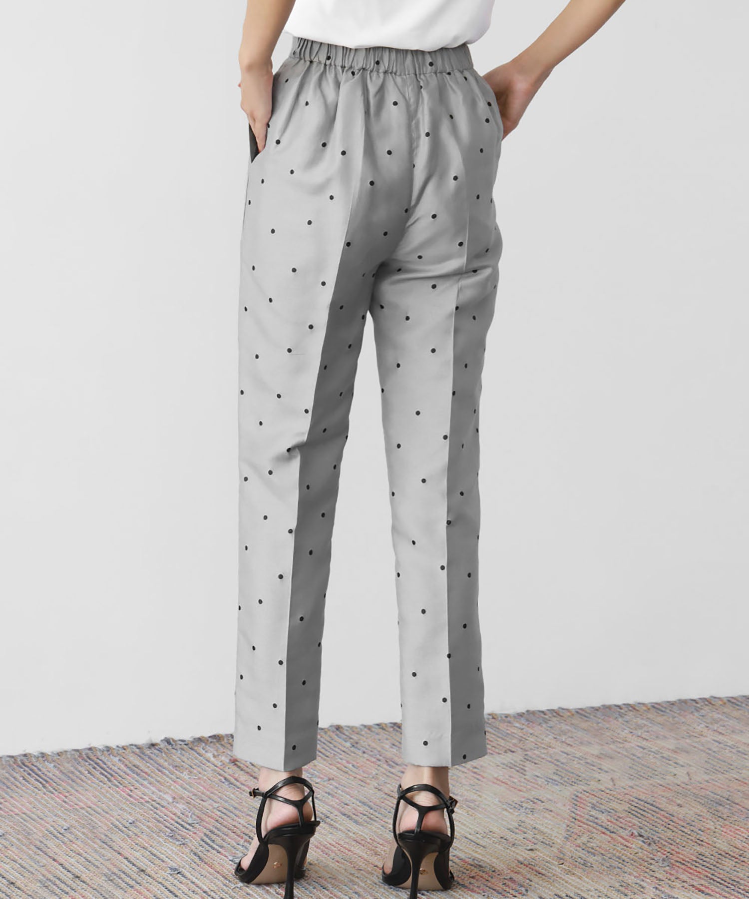 エルフランク ELFRANK ドットテーパードパンツ【洗える】