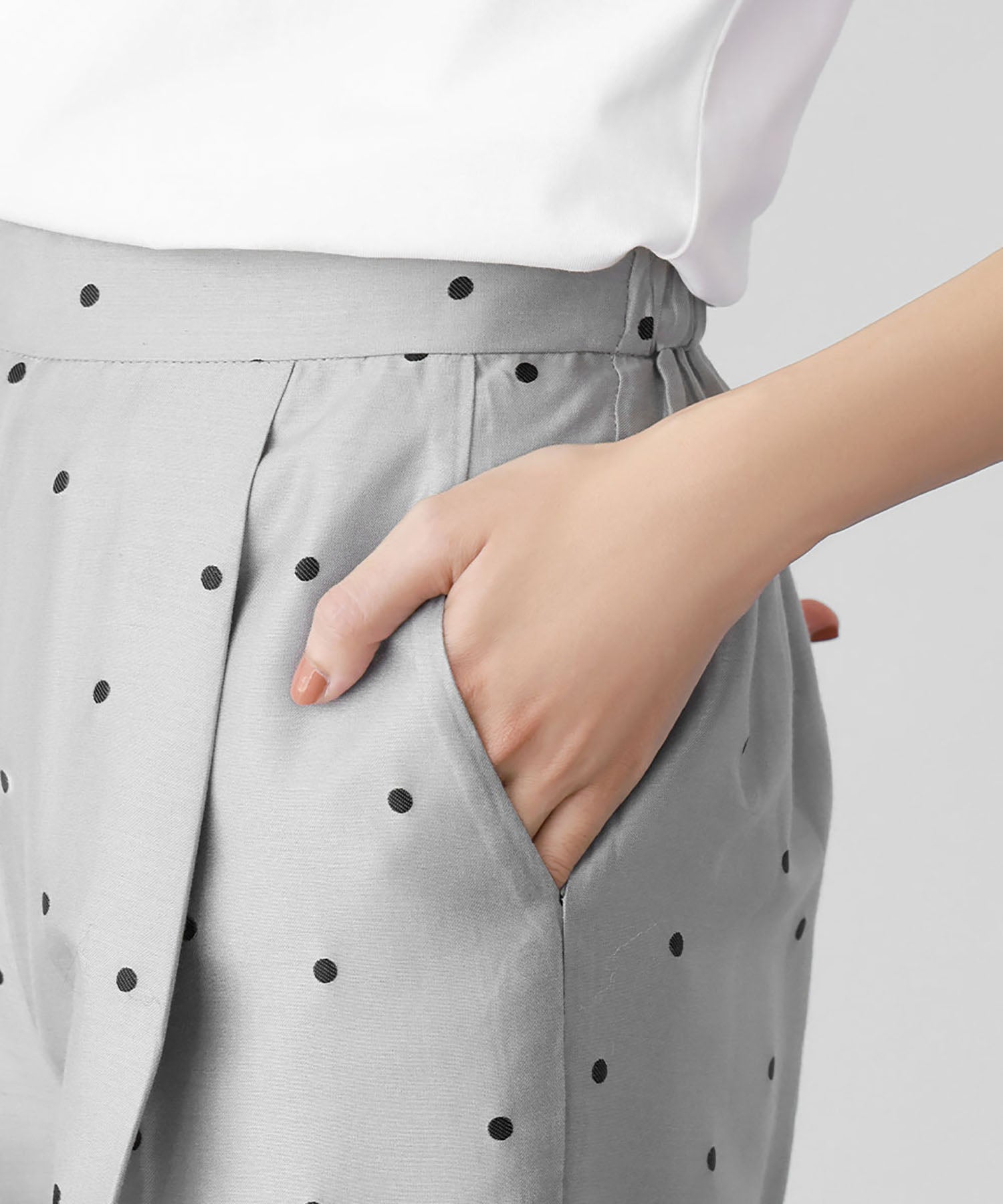 エルフランク ELFRANK ドットテーパードパンツ【洗える】