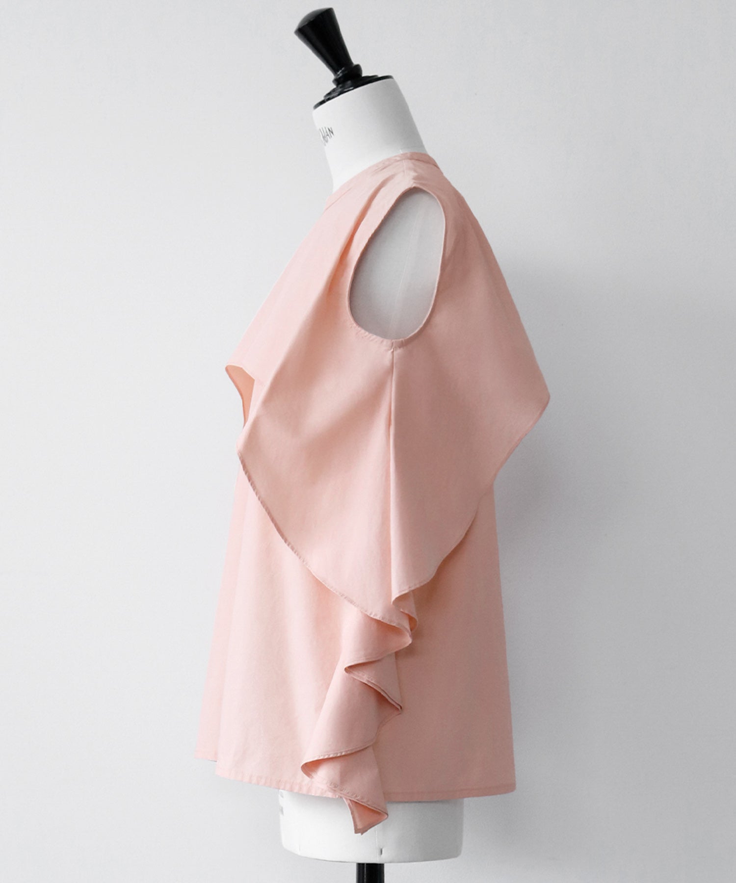 ELFRANK Frill Design Sleeveless Blouse 【100% Cotton】【Washable】