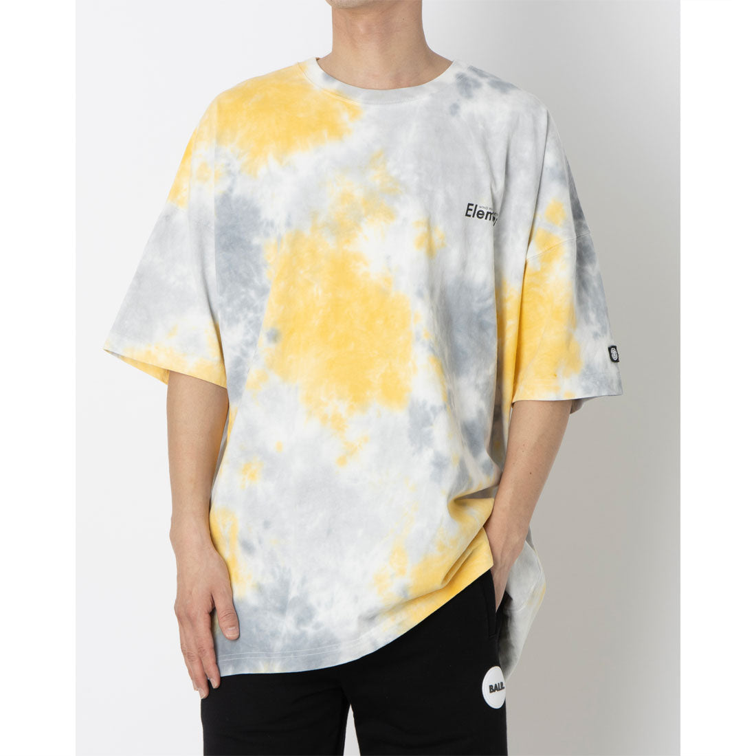 エレメント ELEMENT AGE OF SS 半袖Tシャツ (グレー×イエロー) グレー×イエロー