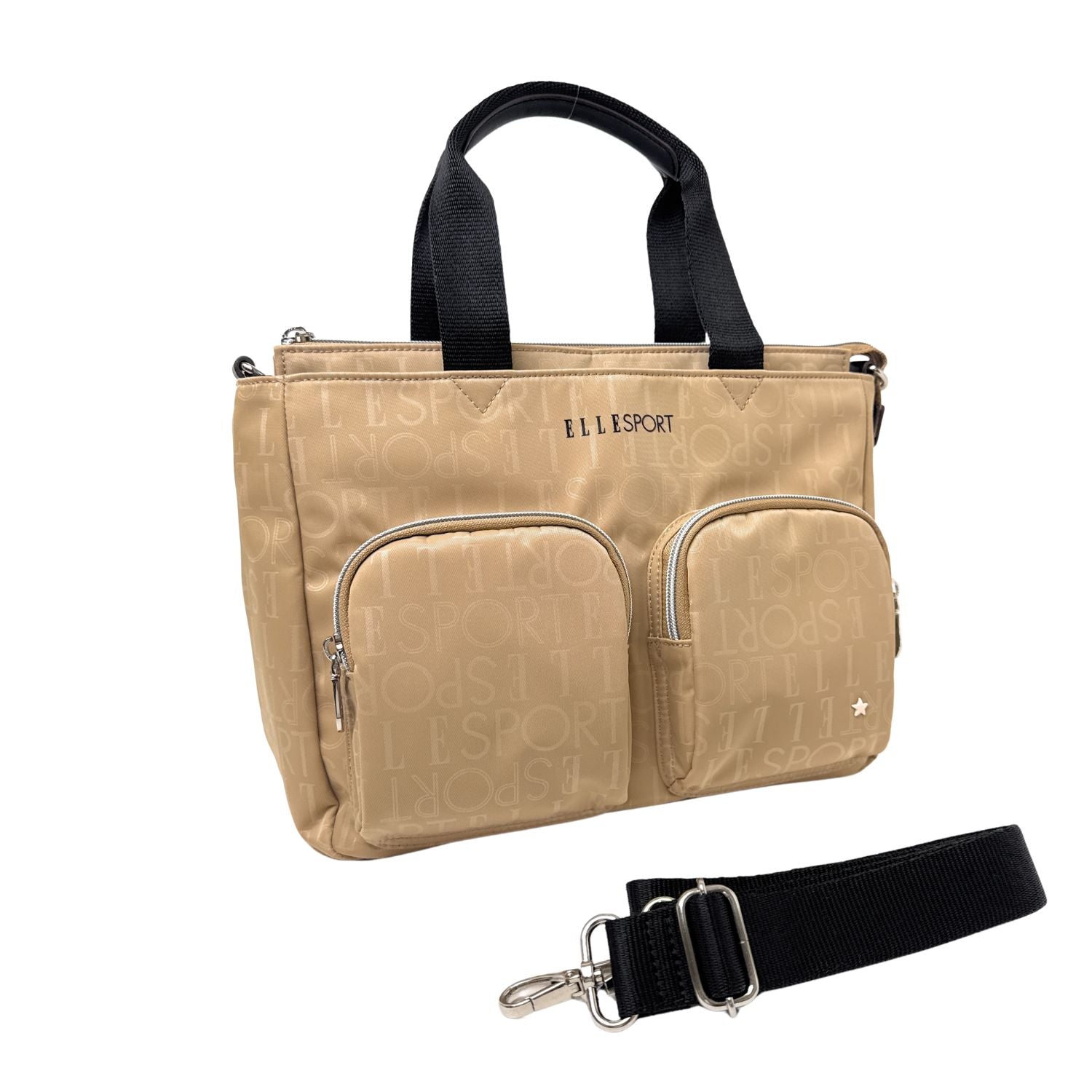 エルスポーツ ELLESPORT 2WAYトートバッグ 軽量 はっ水 熱転写プリント (モカ(MOCHA)) モカ(MOCHA)