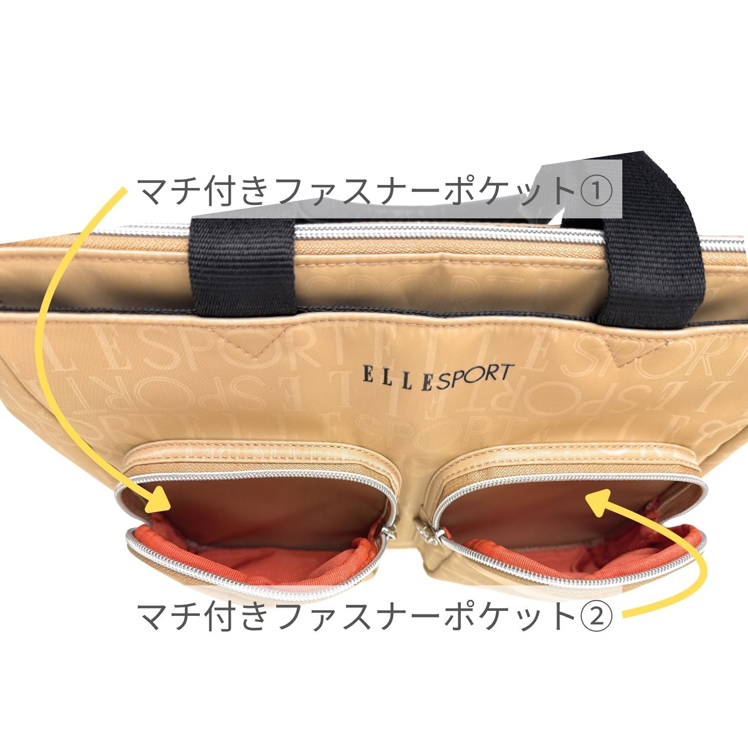 エルスポーツ ELLESPORT 2WAYトートバッグ 軽量 はっ水 熱転写プリント (モカ(MOCHA)) モカ(MOCHA)