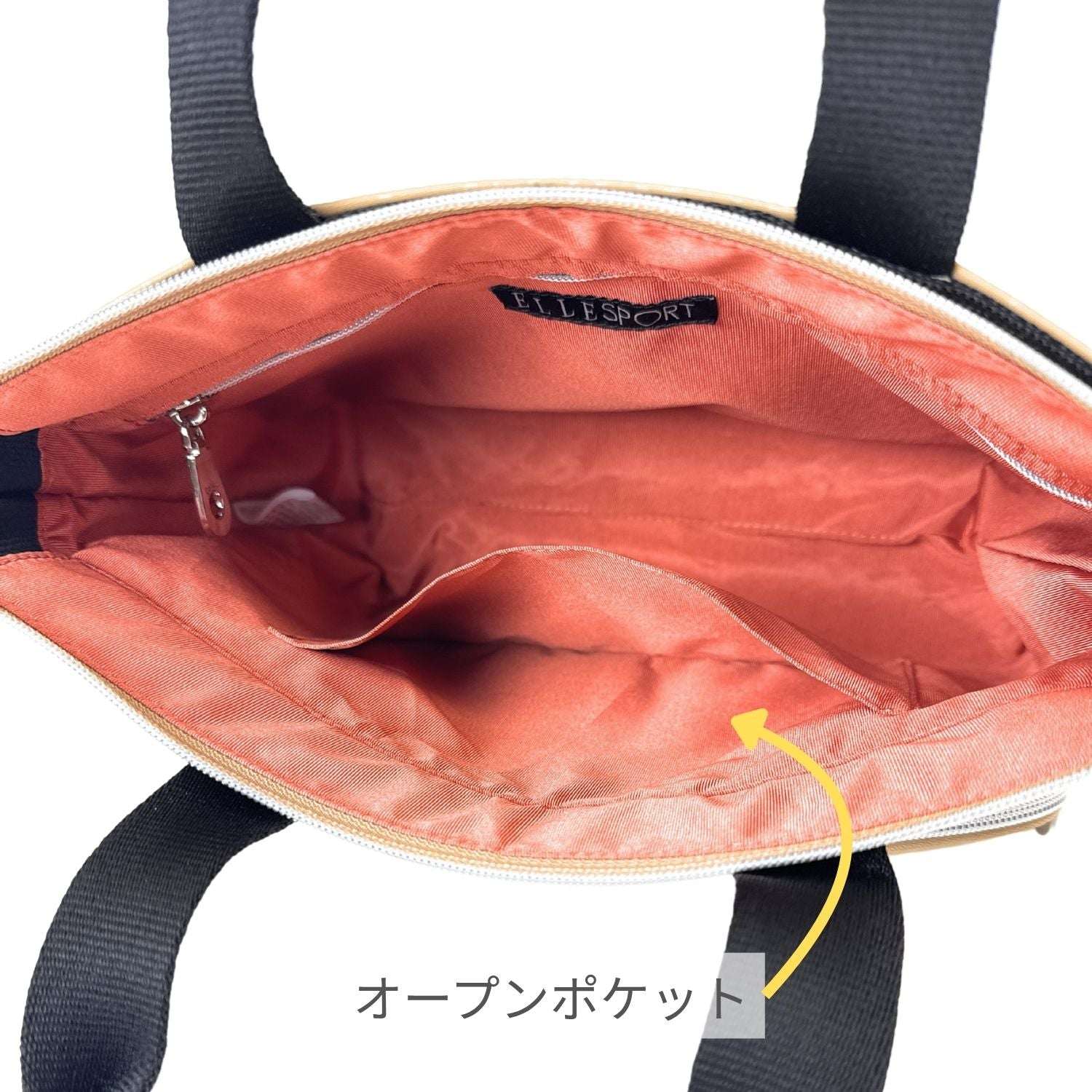 エルスポーツ ELLESPORT 2WAYトートバッグ 軽量 はっ水 熱転写プリント (モカ(MOCHA)) モカ(MOCHA)