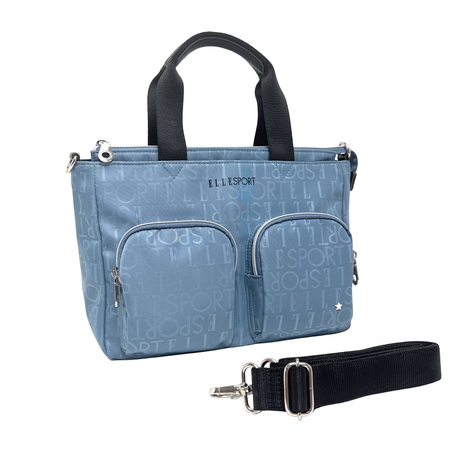 エルスポーツ ELLESPORT 2WAYトートバッグ 軽量 はっ水 熱転写プリント (ブルーグレー(BLUEGRAY)) ブルーグレー(BLUEGRAY)