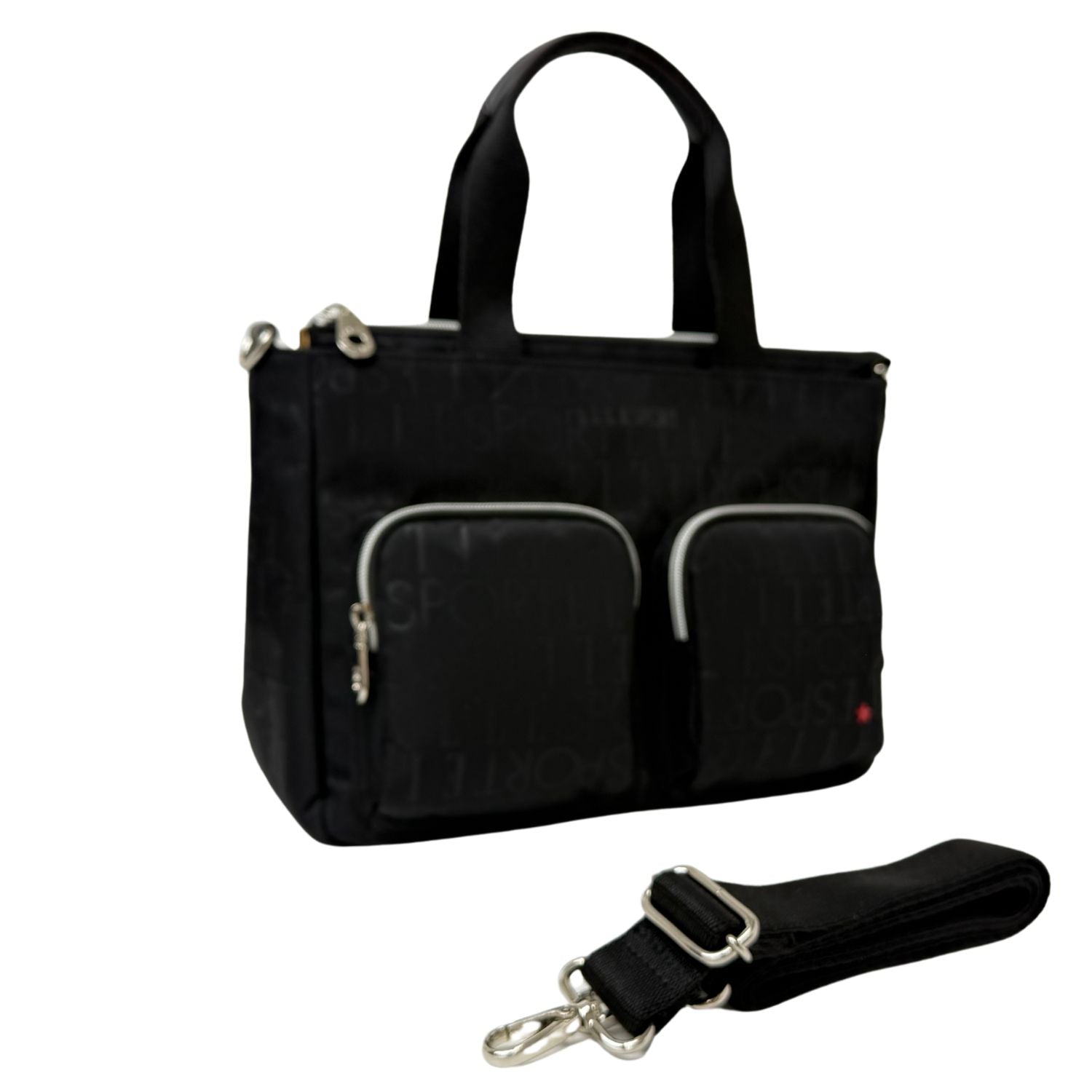 エルスポーツ ELLESPORT 2WAYトートバッグ 軽量 はっ水 熱転写プリント (ブラック(BLACK)) ブラック(BLACK)