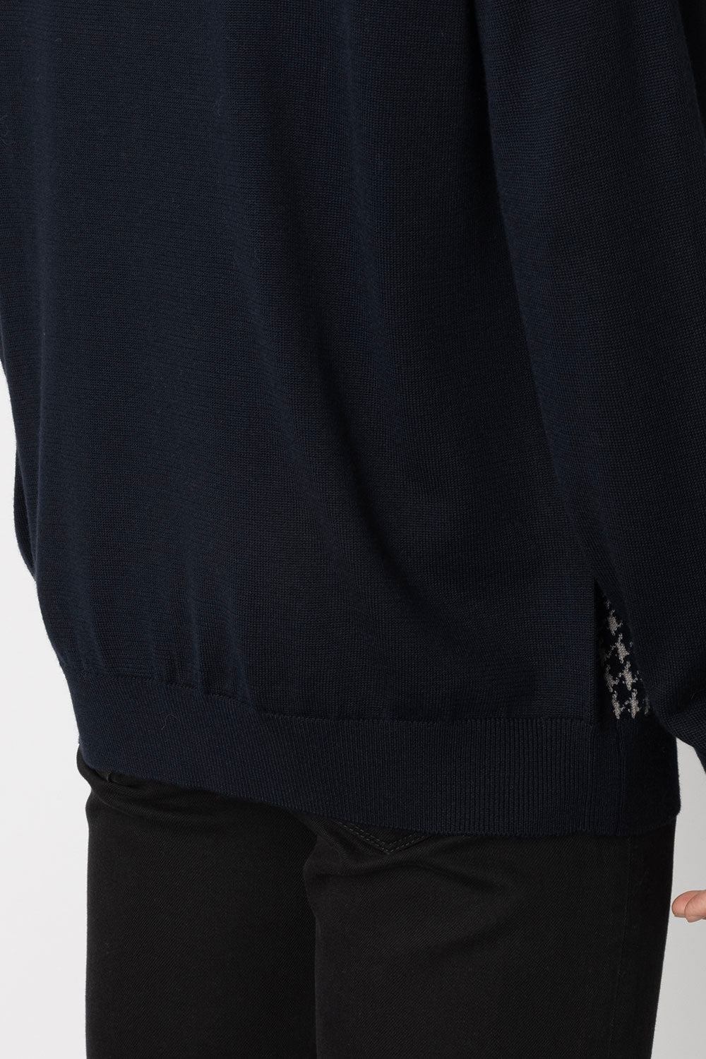 エンポリオ アルマーニ EMPORIO ARMANI EMPORIO ARMANI 千鳥柄 クルーネックセーター マルタミボンド(ブラック) ブラック