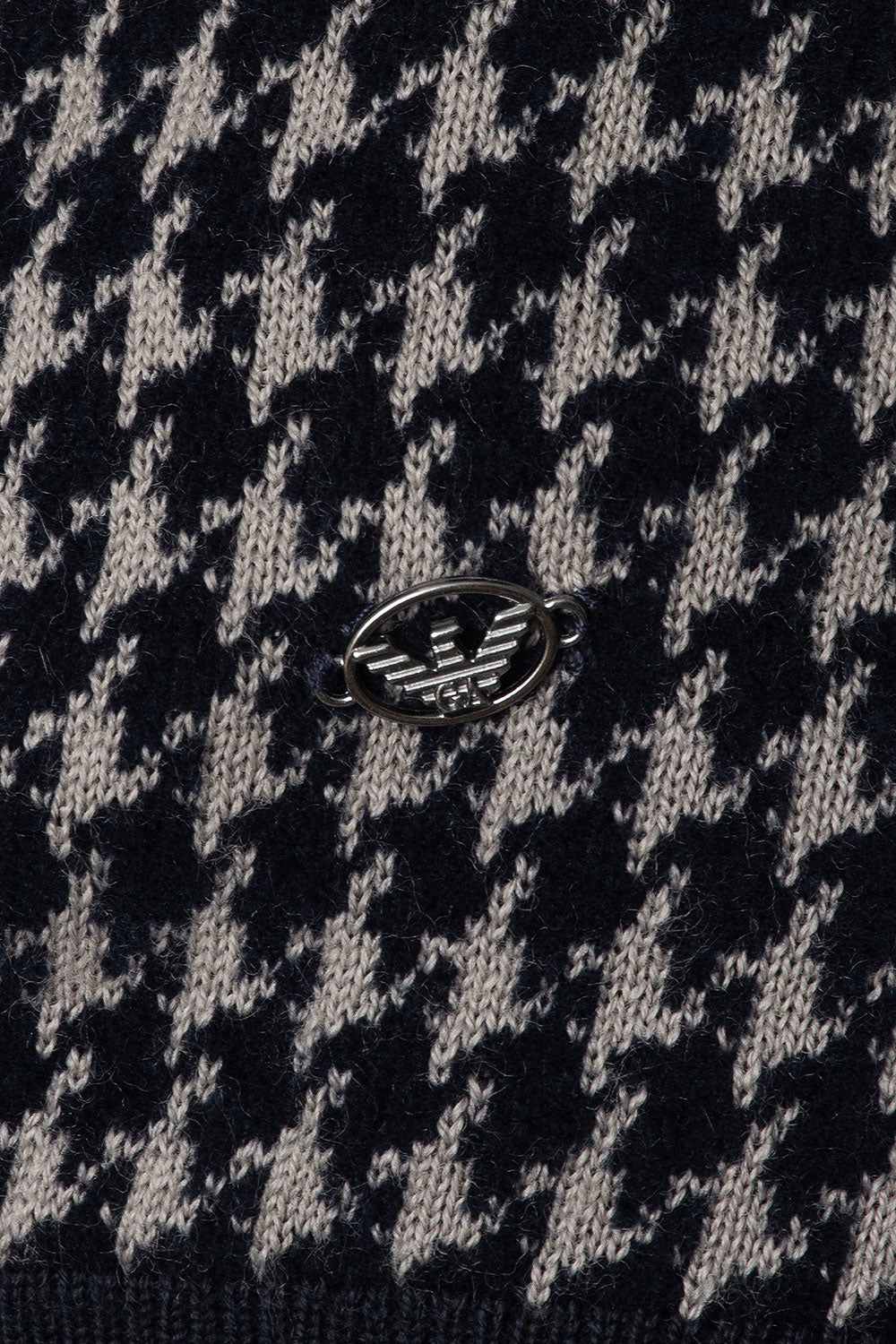 エンポリオ アルマーニ EMPORIO ARMANI EMPORIO ARMANI 千鳥柄 クルーネックセーター マルタミボンド(ブラック) ブラック