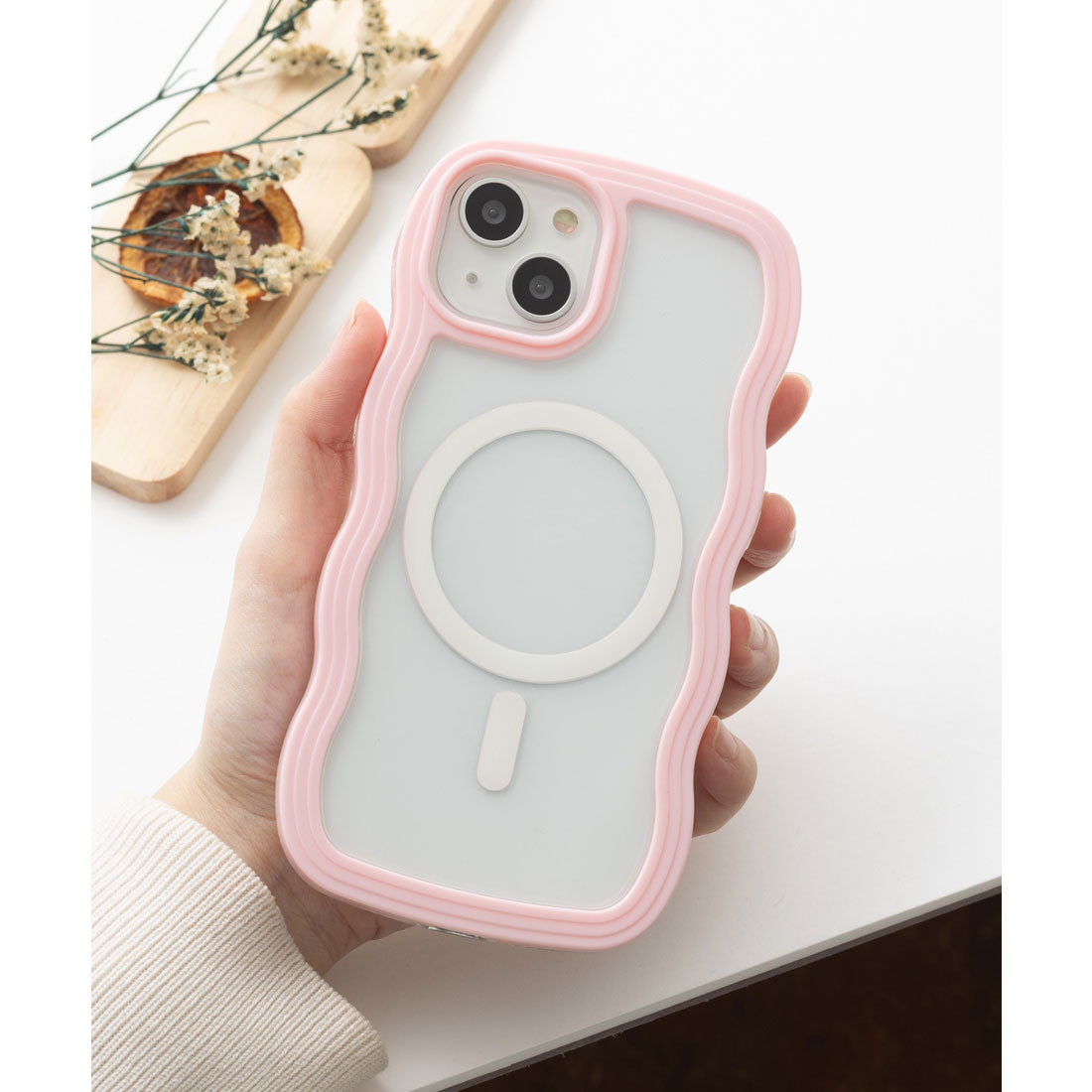 Emonique iPhone case cover wave wavy with MagSafe