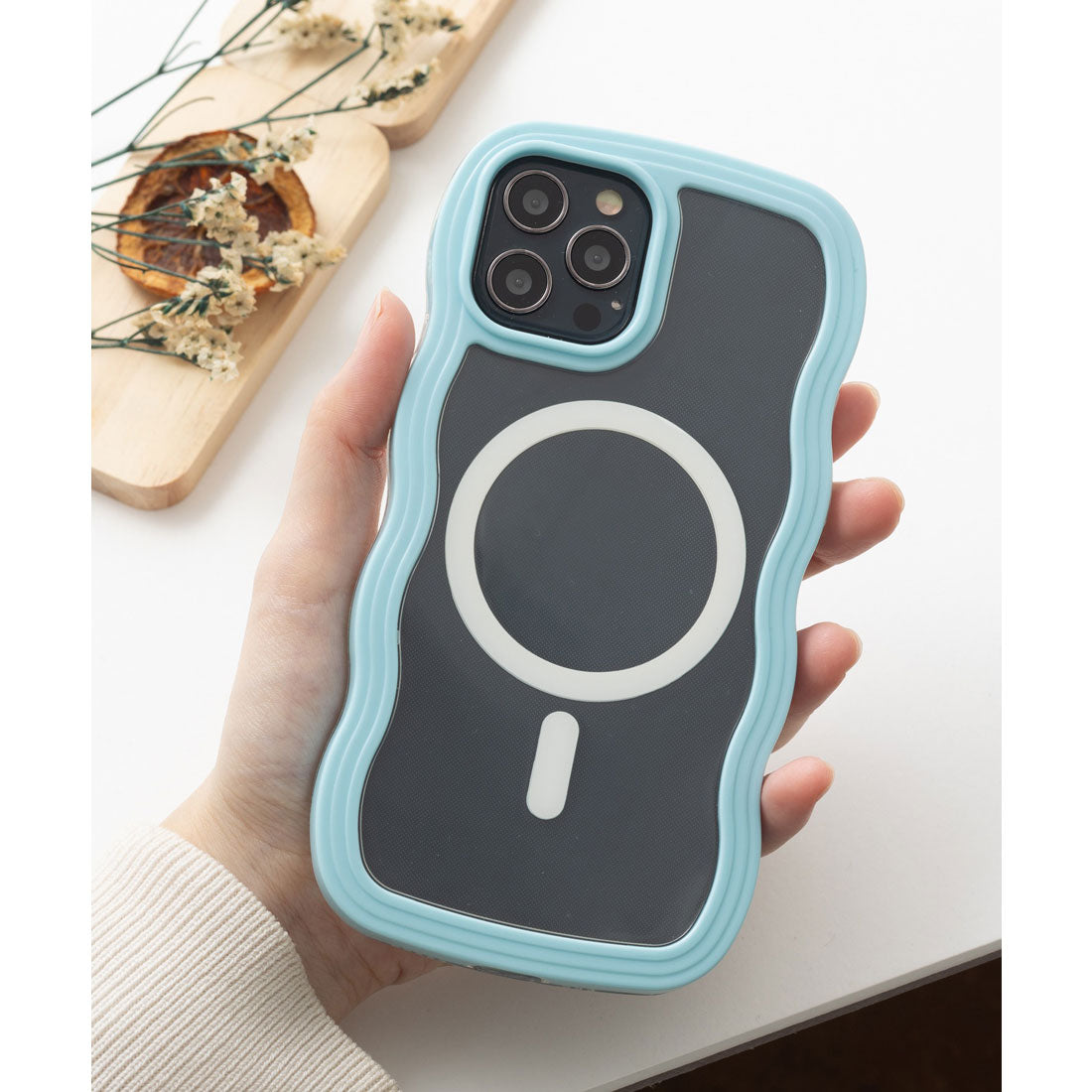 Emonique iPhone case cover wave wavy with MagSafe