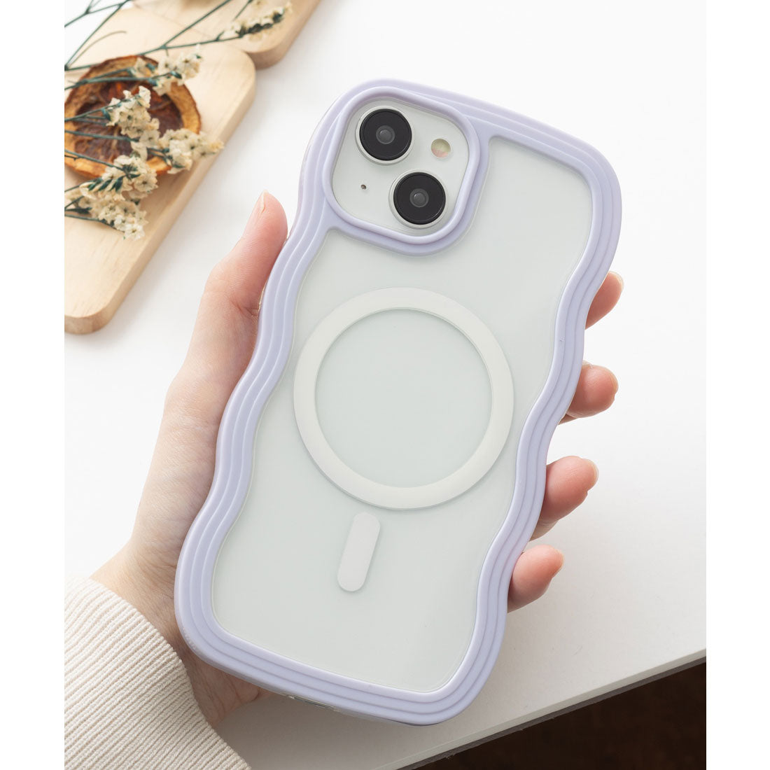 Emonique iPhone case cover wave wavy with MagSafe