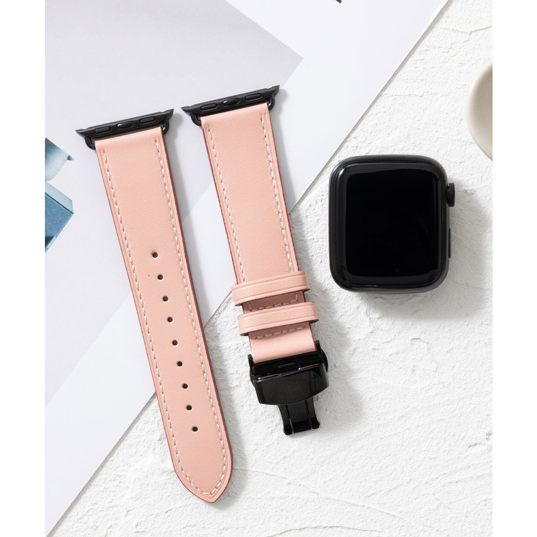 エモニーク emonique 本革義大利皮革 Apple Watch 錶帶 智能手錶帶【38/40/41/42/44/45/49mm相容】