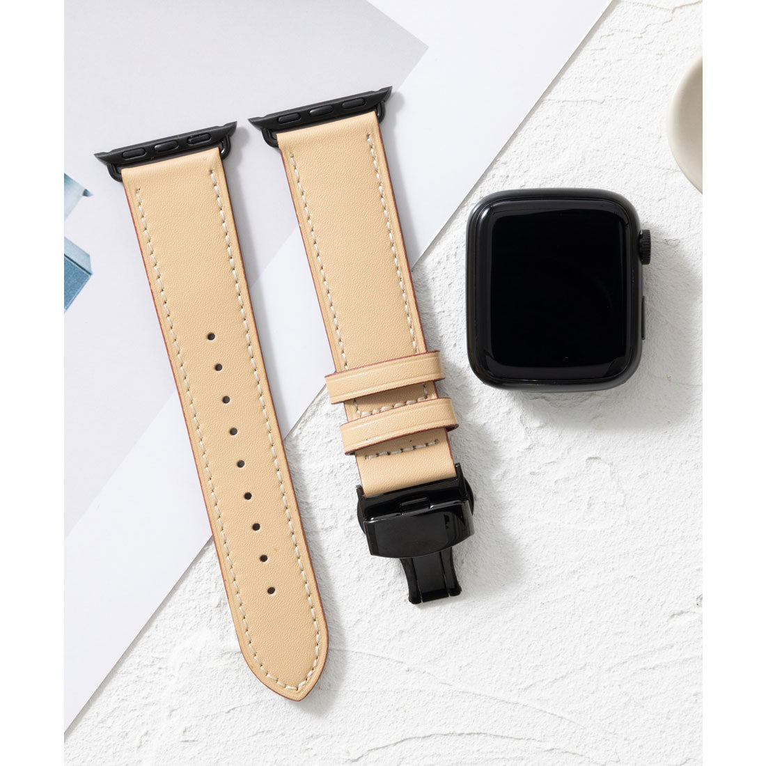 エモニーク emonique 本革義大利皮革 Apple Watch 錶帶 智能手錶帶【38/40/41/42/44/45/49mm相容】