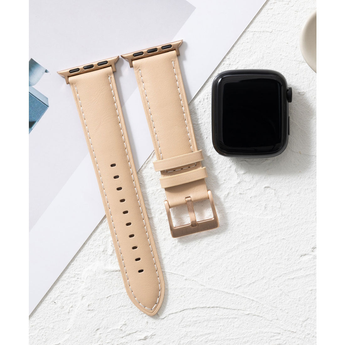 エモニーク emonique 本革皮革 Apple Watch 錶帶 智能手錶帶【38/40/41/42/44/45/49mm 兼容】