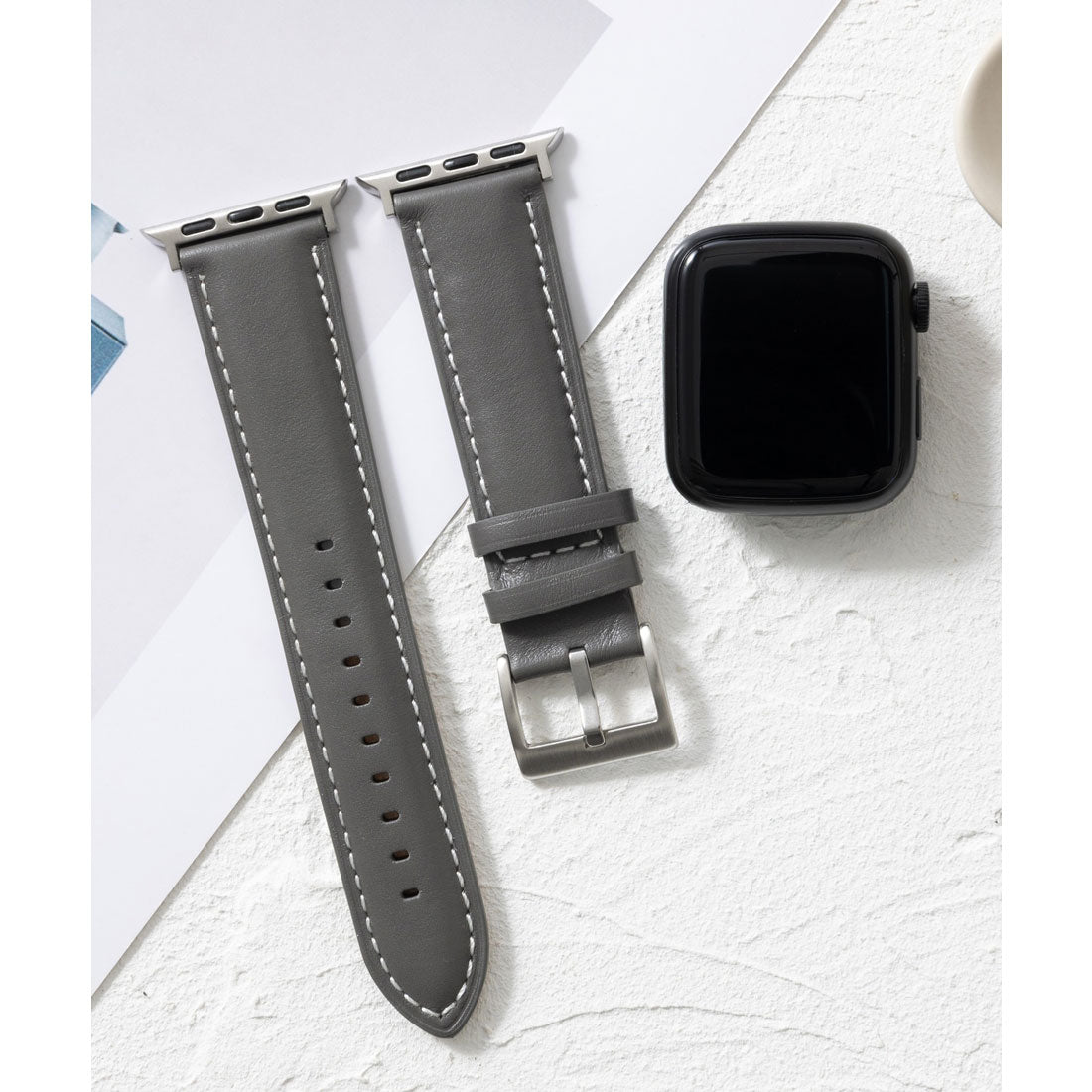 エモニーク emonique 本革皮革 Apple Watch 錶帶 智能手錶帶【38/40/41/42/44/45/49mm 兼容】