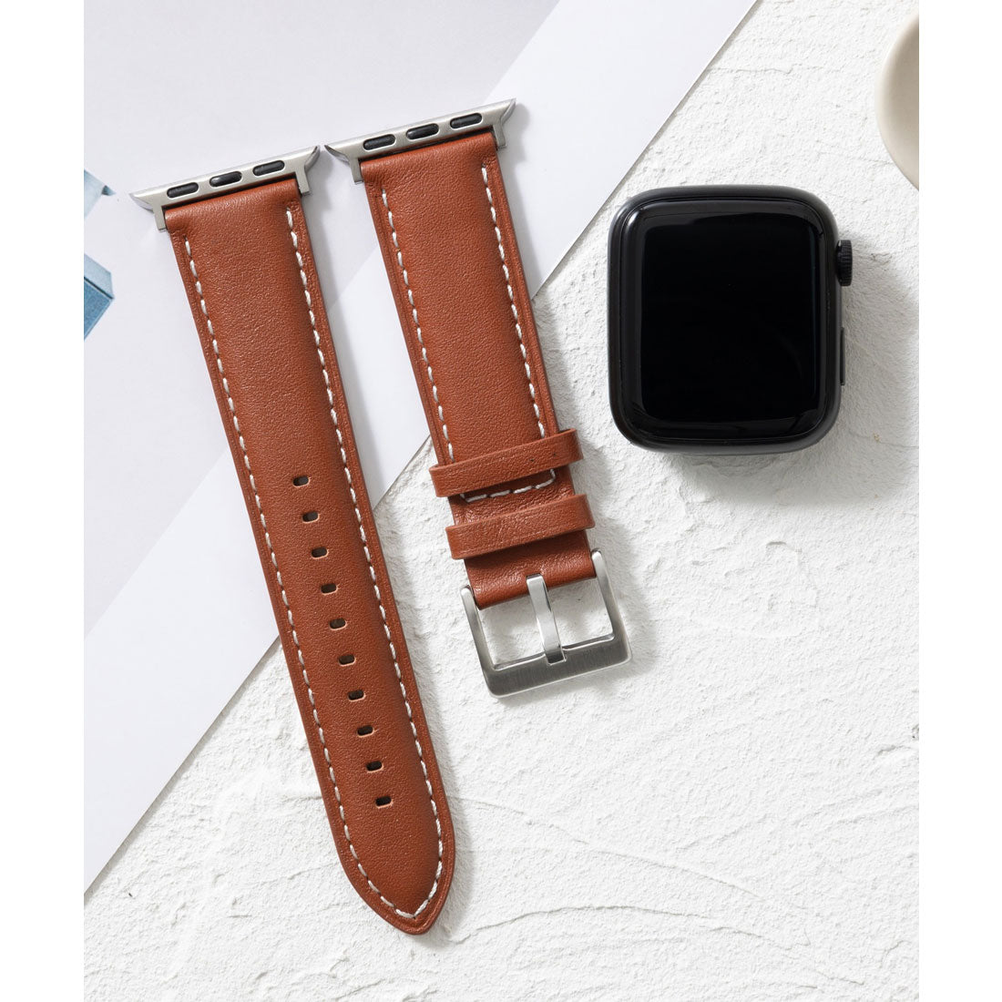 エモニーク emonique 本革皮革 Apple Watch 錶帶 智能手錶帶【38/40/41/42/44/45/49mm 兼容】