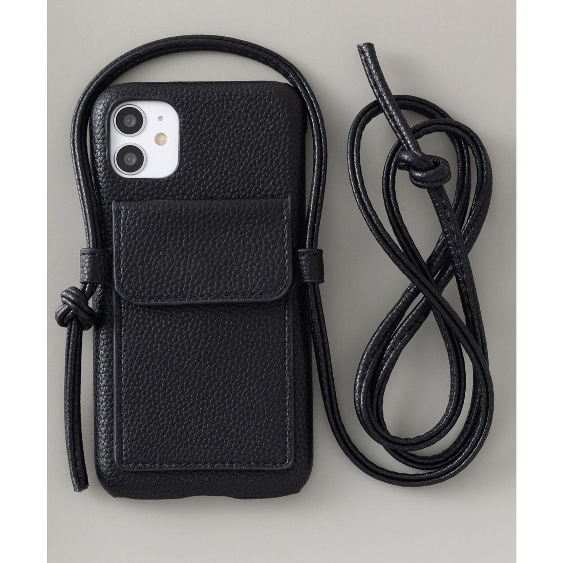 エモニーク emonique ポケット付き PUレザー ショルダーコード iPhoneケース カバー