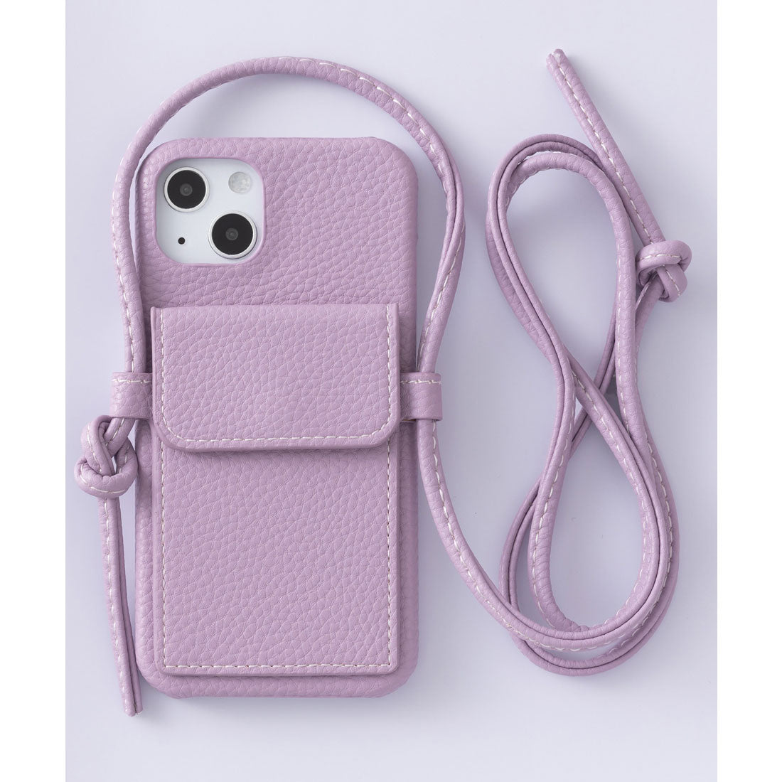 エモニーク emonique ポケット付き PUレザー ショルダーコード iPhoneケース カバー