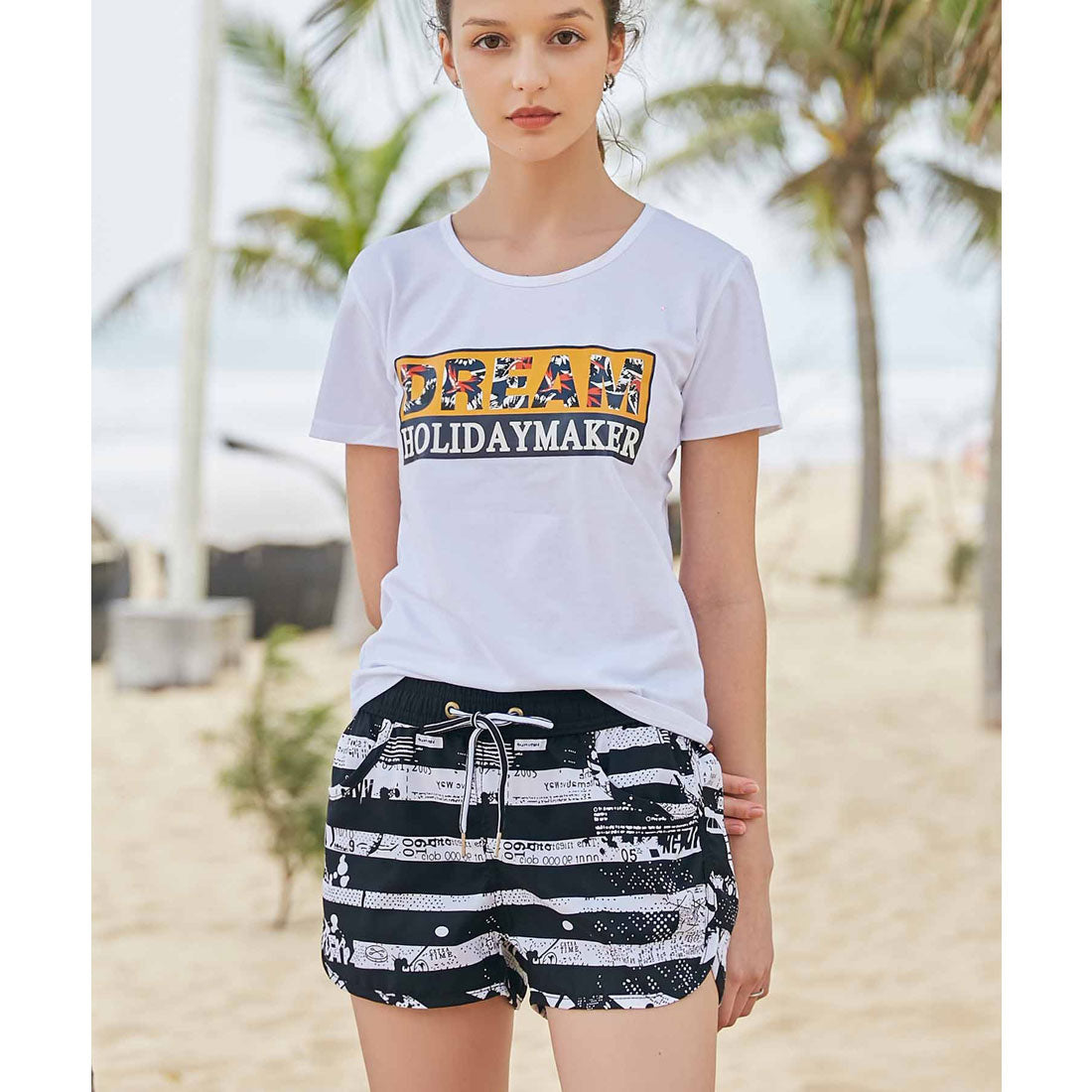 Emonique surf shorts design assortment swim trunks quick-dry swimwear amphibious swim shorts ladies pair