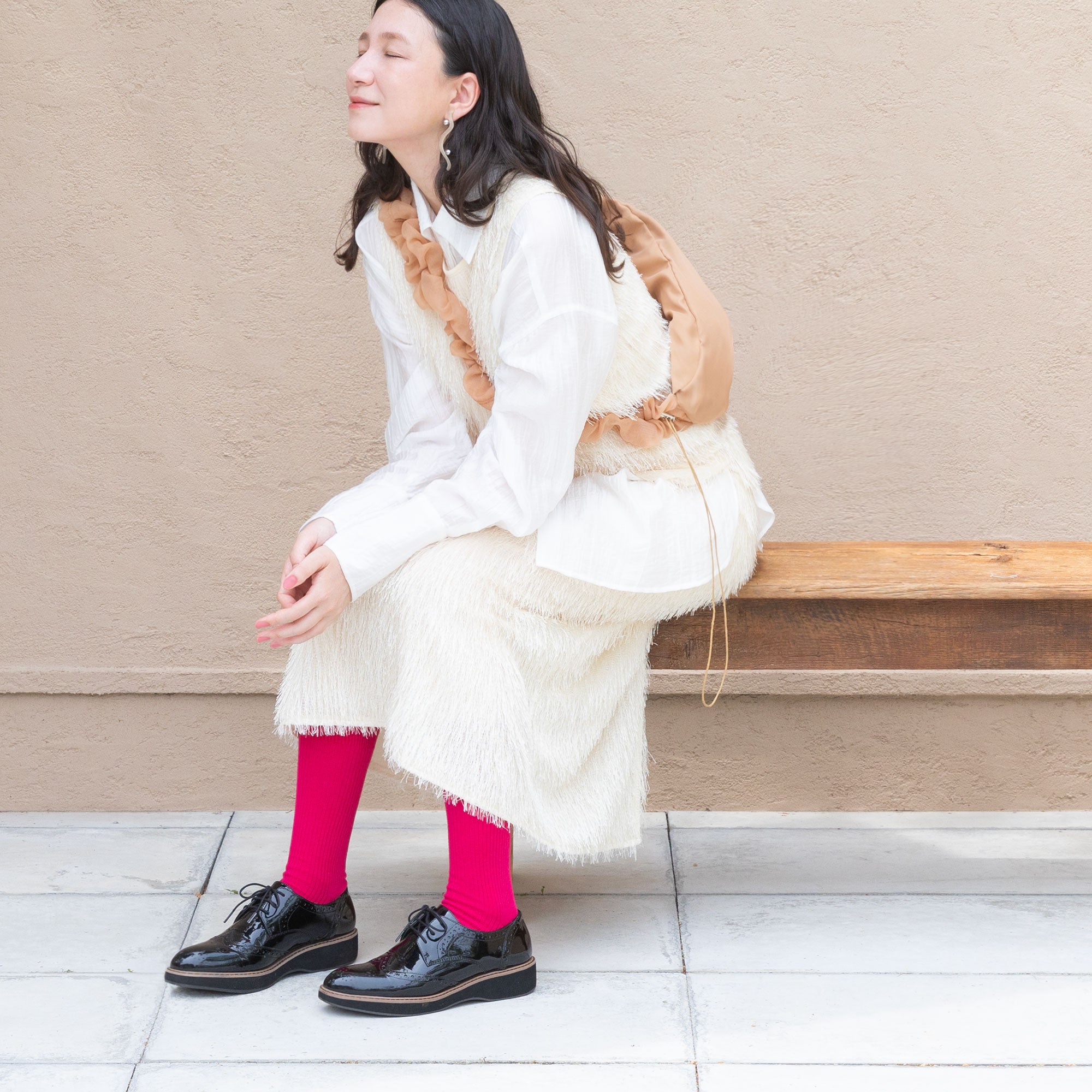 エンチャンテッド enchanted 本革ウイングチップレースアップシューズ (ブラックエナメル) ブラックエナメル