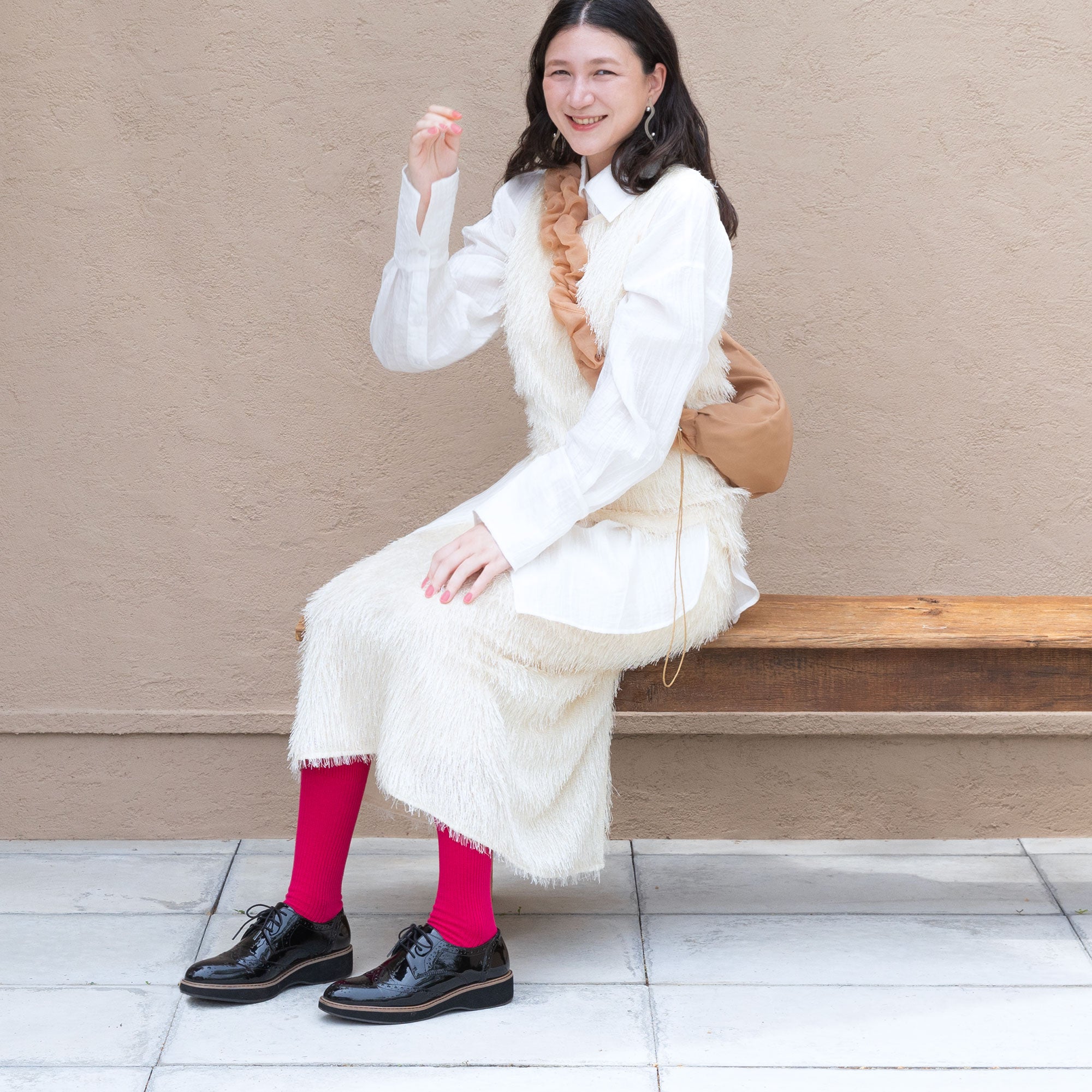 エンチャンテッド enchanted 本革ウイングチップレースアップシューズ (ブラックエナメル) ブラックエナメル