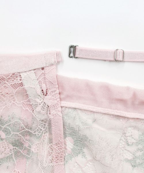 安布拉 ANNEBRA 輕柔天鵝絨 蕾絲吊襪帶