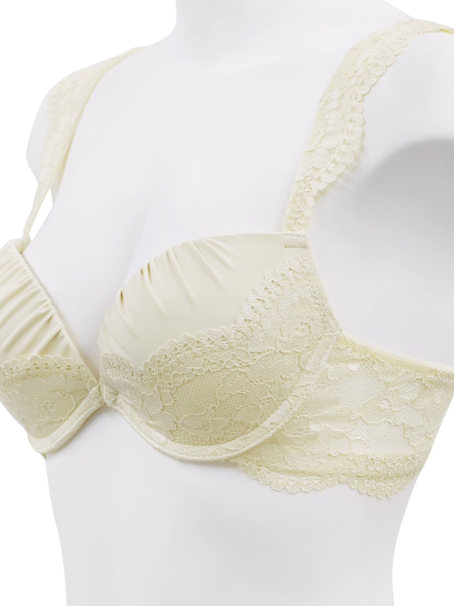 アンブラ ANNEBRA Cafe フリルショルダーモールドカップブラジャー (Light Yellow) Light Yellow