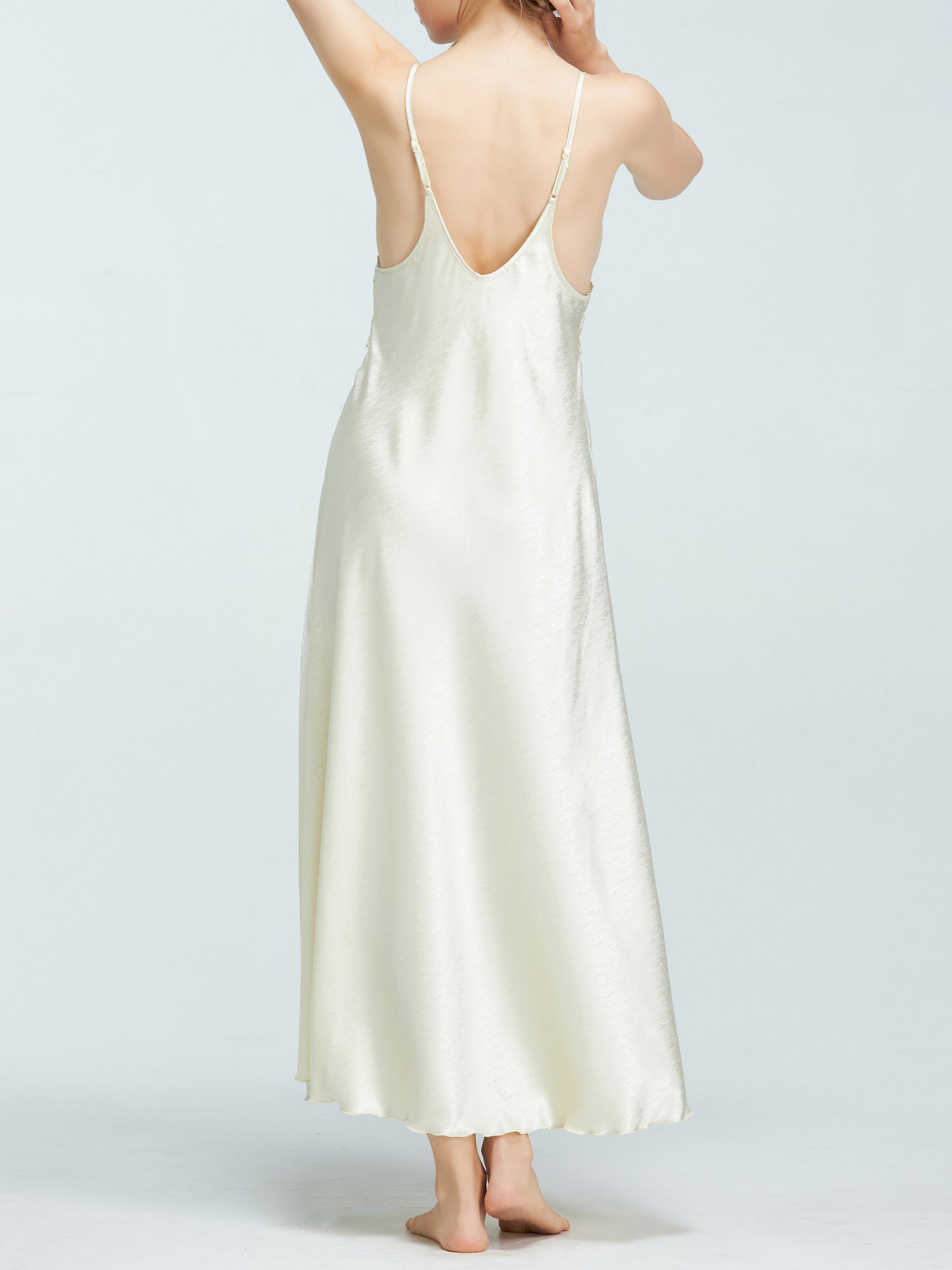 アンブラ ANNEBRA Rosy レースコンビロングドレス (Light Yellow) Light Yellow