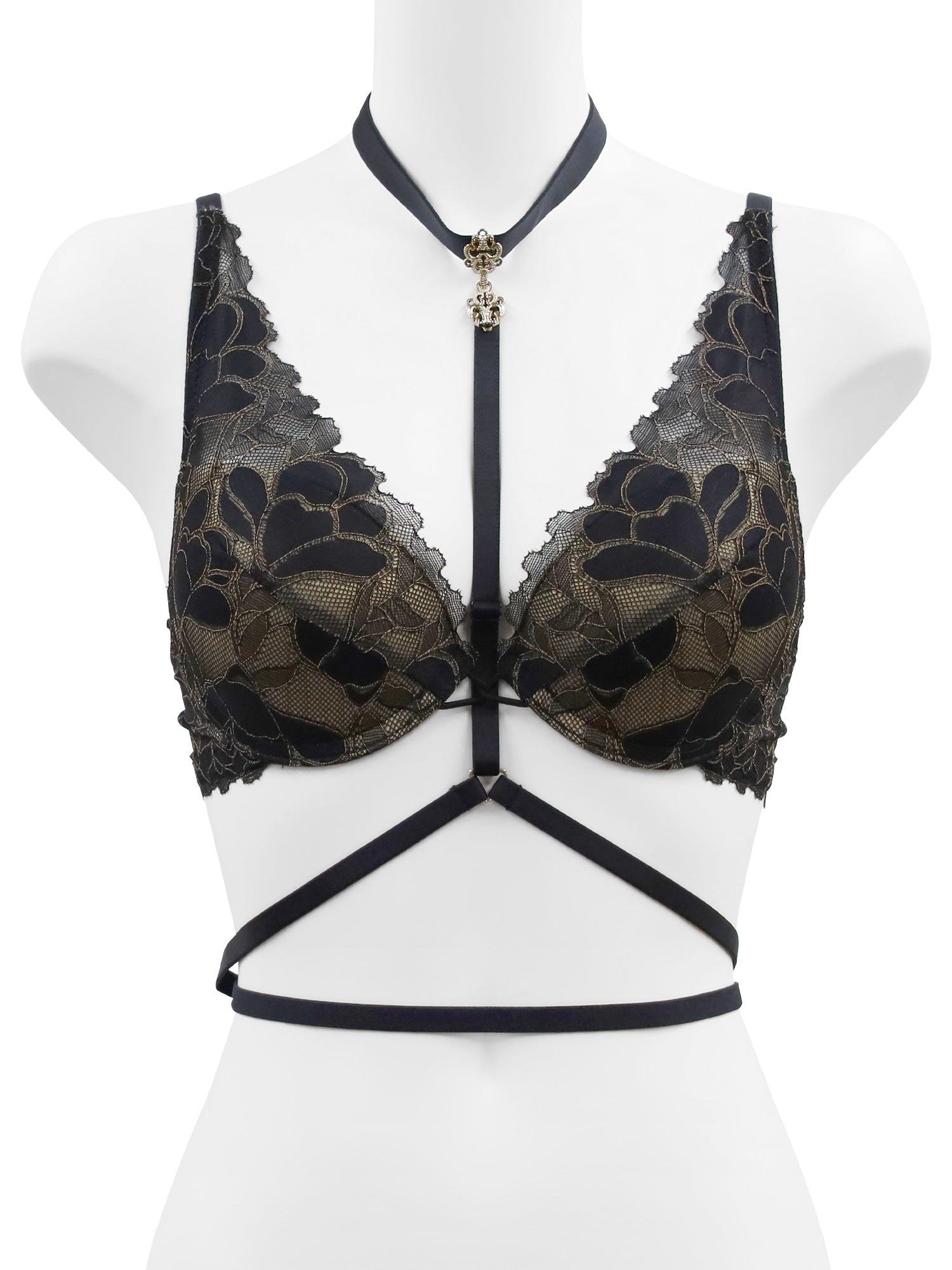 アンブラ ANNEBRA Whispers ハーネス付きデコルテレースモールドカップブラジャー (Beige) Beige