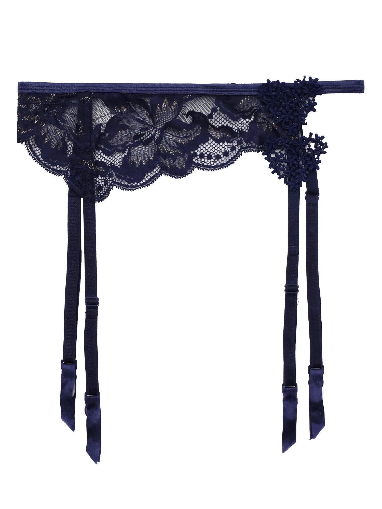 アンブラ ANNEBRA In Your Heart アシンメトリーレースガーターベルト (Navy) Navy