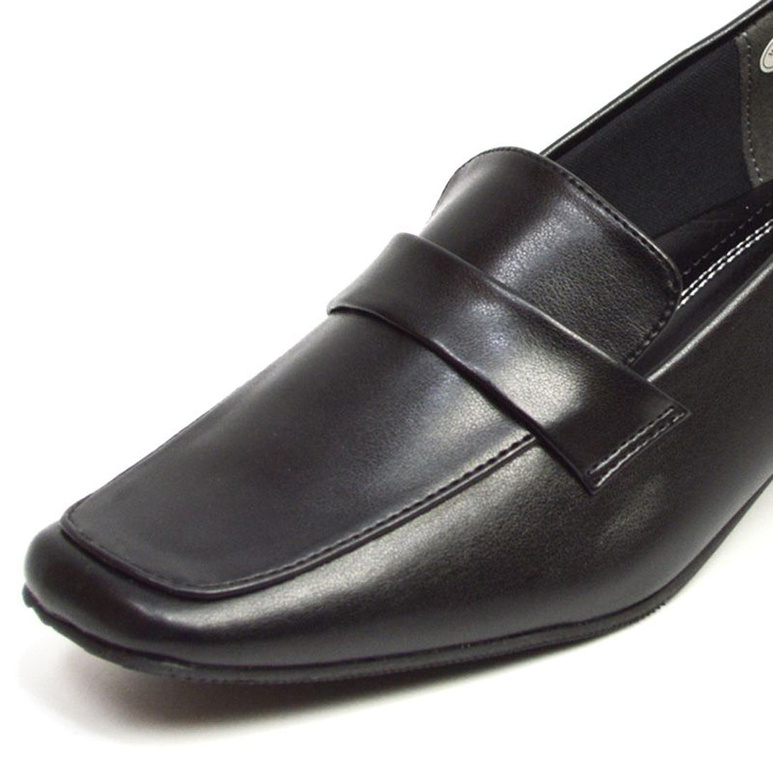 エンリコ バレンティノ ENRICO VALENTINO パンプス レディース ビジネスシューズ 3.5cmヒール ワイド 幅広 3E EEE スクエアトゥ ベルト ハイヒール 美脚 身長UP