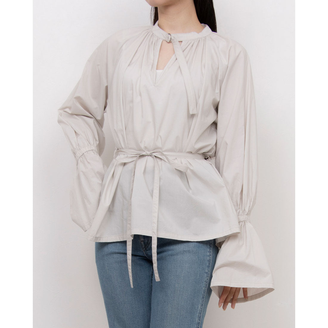 エンライトメント ENLIGHTENMENT ギャザーブラウス (ベージュ) ベージュ
