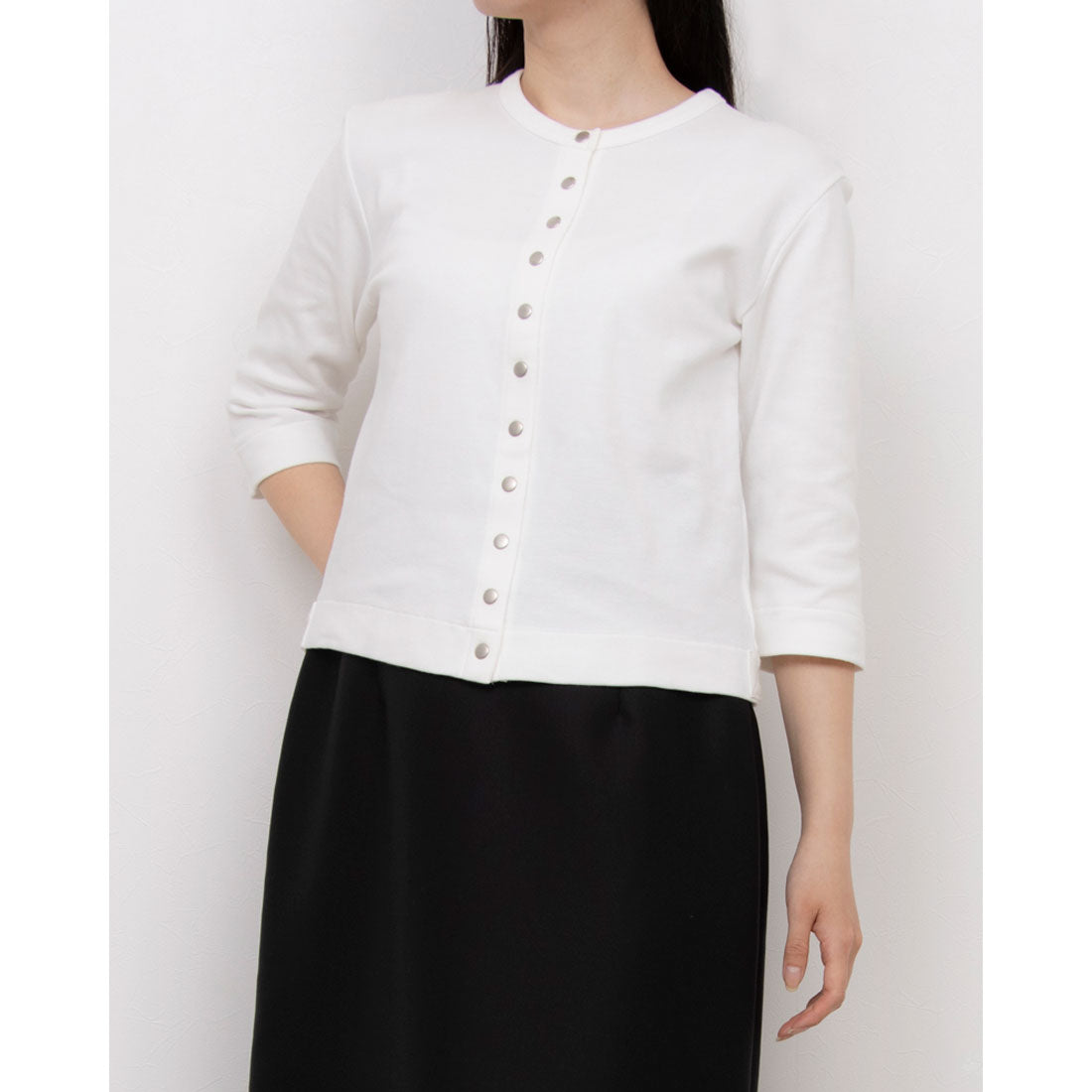 エンライトメント ENLIGHTENMENT ポンチクルースナップ5Sカーデ (ホワイト) ホワイト