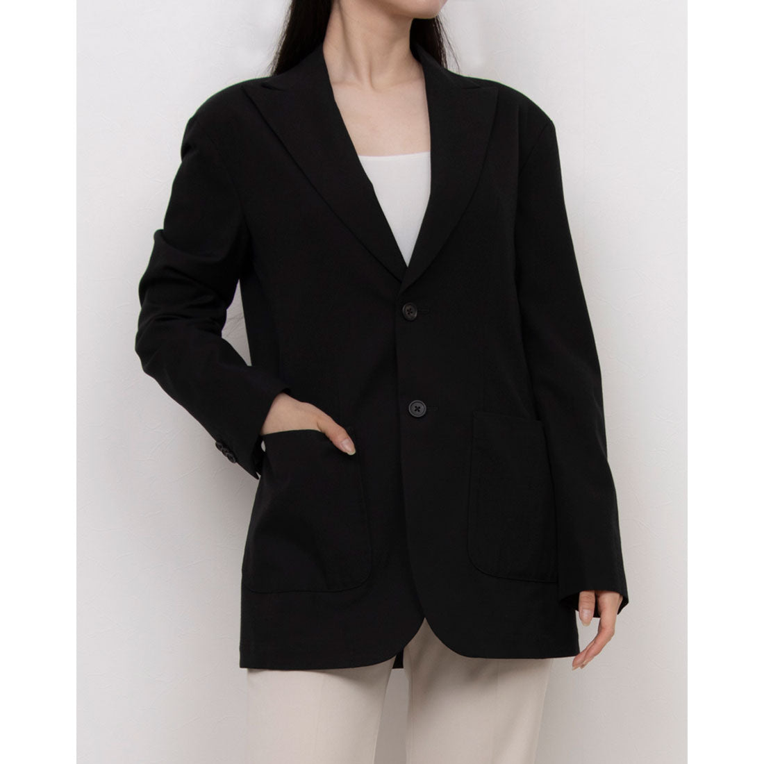 エンライトメント ENLIGHTENMENT N WOOL COTTON JACKET (ブラック) ブラック