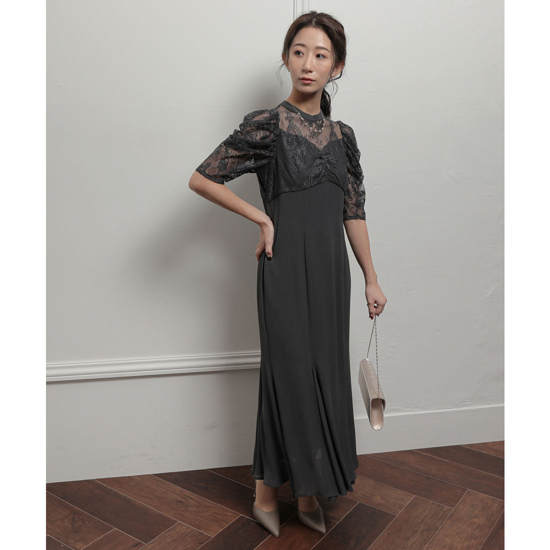 Epic Day Lace Combination Mermaid Long Dress