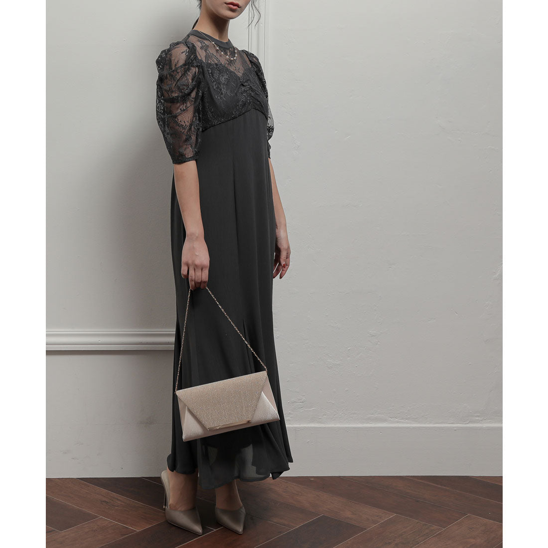 Epic Day Lace Combination Mermaid Long Dress