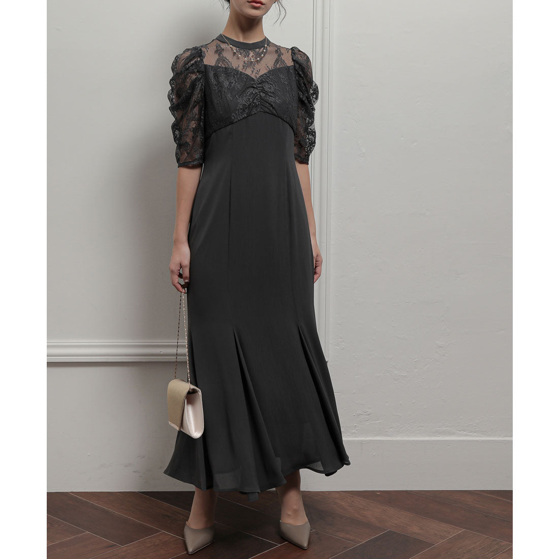 Epic Day Lace Combination Mermaid Long Dress