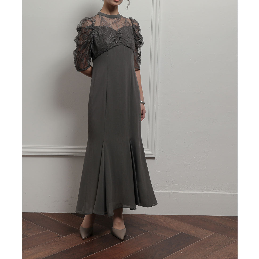 Epic Day Lace Combination Mermaid Long Dress