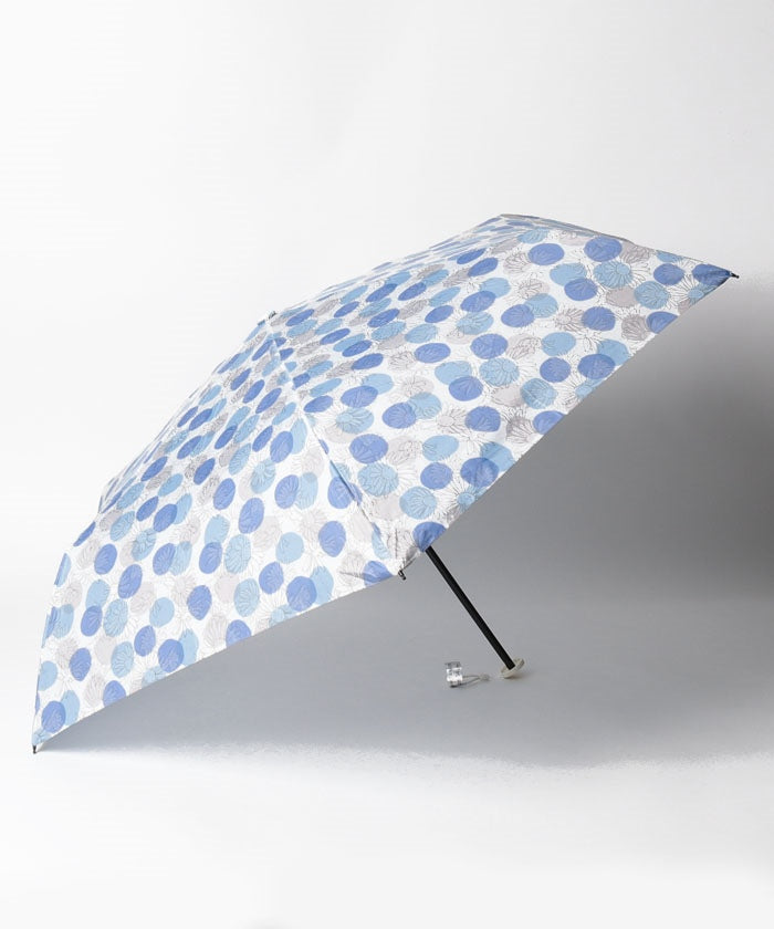 エスタ estaa 耐風折りたたみ傘 ”Romantic Retro ドットフラワー” (ターコイズブルー) ターコイズブルー