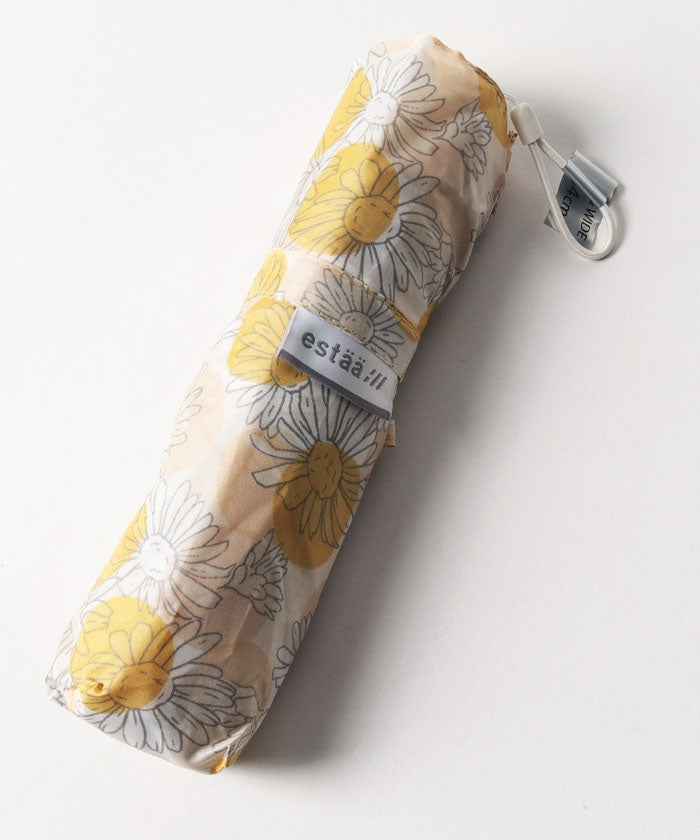 エスタ estaa 耐風折りたたみ傘 ”Romantic Retro ドットフラワー” (ターコイズブルー) ターコイズブルー