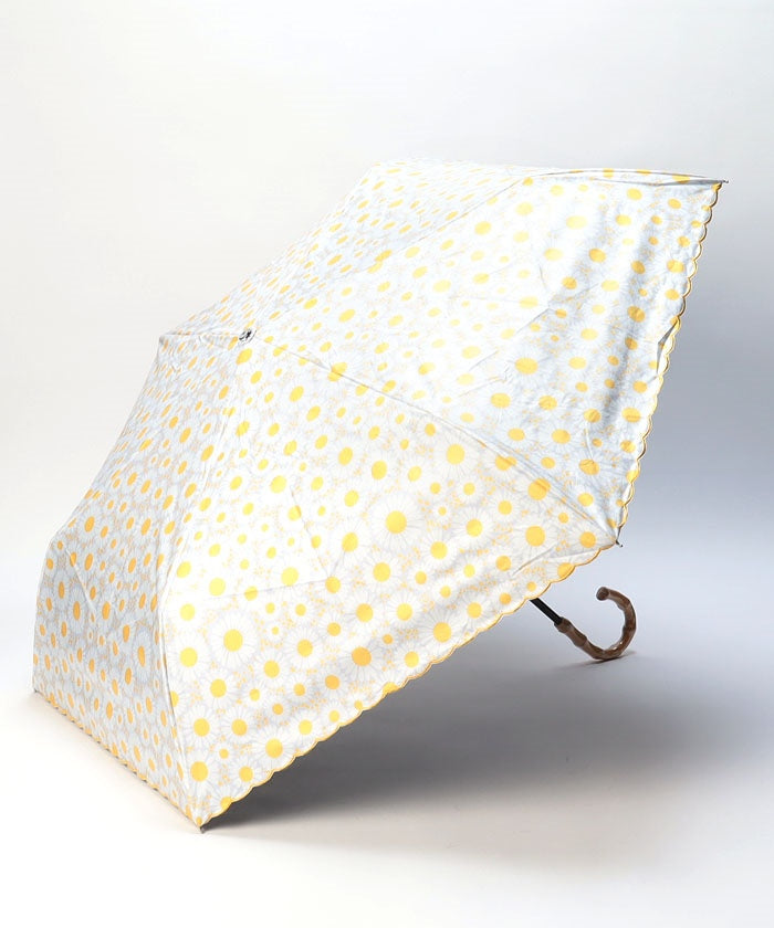 エスタ estaa 晴雨兼用折りたたみ傘 アデリアレトロ×estaa 花ざかり (ライトオレンジ) ライトオレンジ