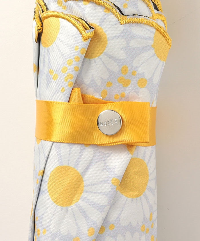 エスタ estaa 晴雨兼用折りたたみ傘 アデリアレトロ×estaa 花ざかり (ライトオレンジ) ライトオレンジ